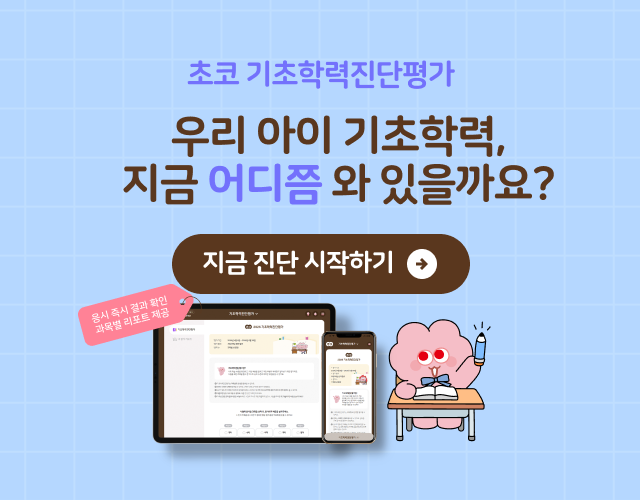 초코 기초학력진단평가 안내